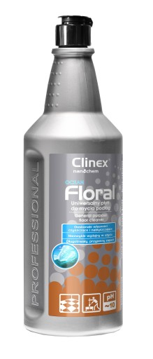 Жидкость для мытья полов без разводов, блеска, аромата CLINEX Floral - Ocean 1л