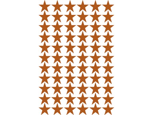 Naklejki na ścianę GWIAZDKI miedziane 5cm 56 szt