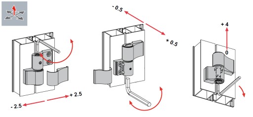 FAPIM 7010VA LOIRA+ петля для алюминиевой двери 67мм черная