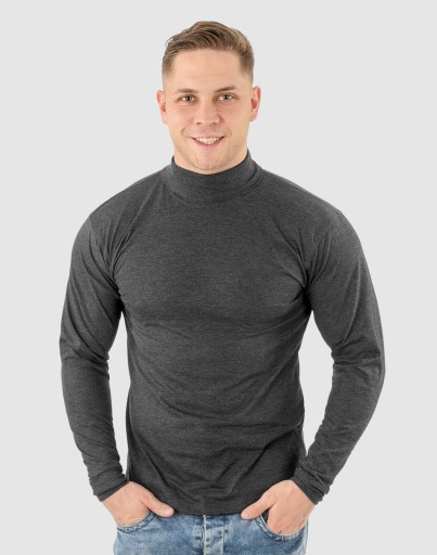 Elegancki Sweter Golf Męski Golfy WXM XXL antracyt