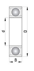 Подшипник шариковый 609 2RS 9х24х7мм