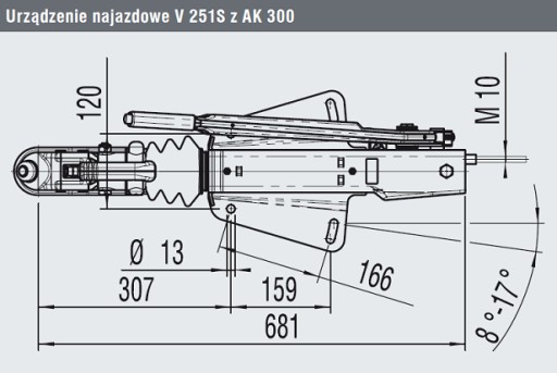 Устройство обгонное 251G AL-KO 3000кг тормоз 3т