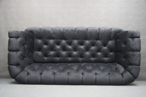 CHESTERFIELD Стеганый диван Графитовый черный AMORE 22 BLACK Glamour