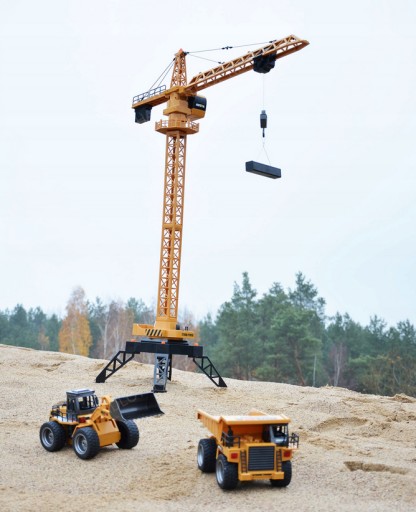 ОГРОМНЫЙ КРАН С ДИСТАНЦИОННЫМ УПРАВЛЕНИЕМ RC CRANE 130 МЕТАЛЛ