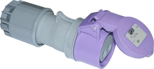 Розетка фиксированная 16А 2П 24В фиолетовая IP44 TWIST 162В
