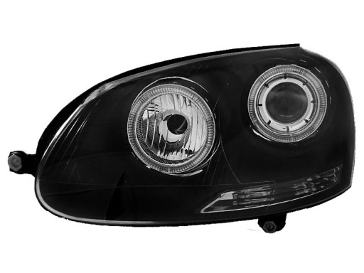 VW JETTA V MK5 05-11 LAMPY reflektory BLACK RINGI