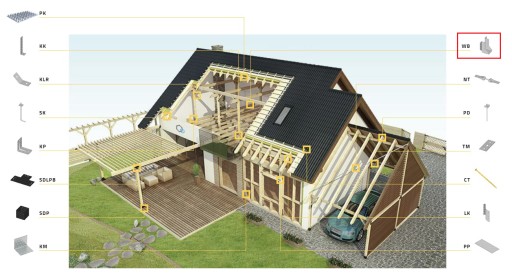 ВЕСИЛКА WB14 60 мм 60x100, КОНСОЛЬ, СОЕДИНИТЕЛЬНЫЙ ЭЛЕМЕНТ, ОЦИНКОВАННЫЙ, С СЕРТИФИКАТОМ