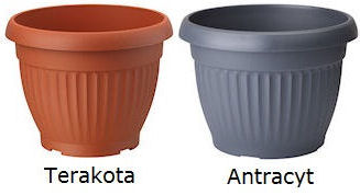 Podstawek Podstawka pod doniczkę Dona 55 fi 43 cm - Terakota / Antracyt