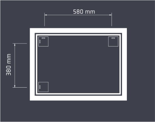 Зеркало LED N PREMIUM 80х60 POWER LED 3500 люмен!