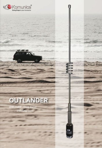 АНТЕННА СВЯЗИ OUTLANDER VHF/UHF, например, для ВНЕДОРОЖНИКА