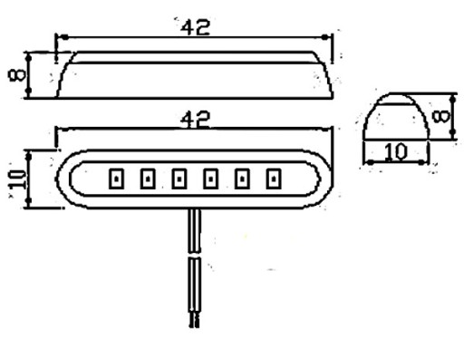 Неоновая светодиодная лампа 6 SMD, лампа, лента, панель, 12 В