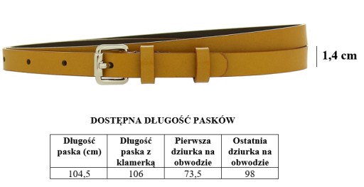 Pasek Skórzany Damski do spodni sukienki bordowy