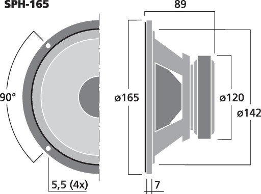 Monacor SPH-165 НЧ-динамик 50WRMS