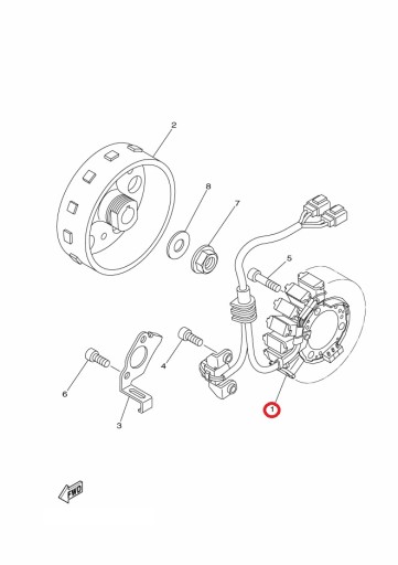 СТАТОР ГЕНЕРАТОРА ОБМОТКА YAMAHA YFZ 450 R OEM