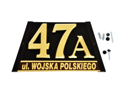 Номер дома, номер объекта Алюминиевая 3D табличка