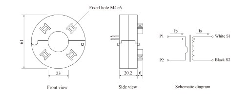 SCT023R-100A/50мА 0,5% Трансформатор тока