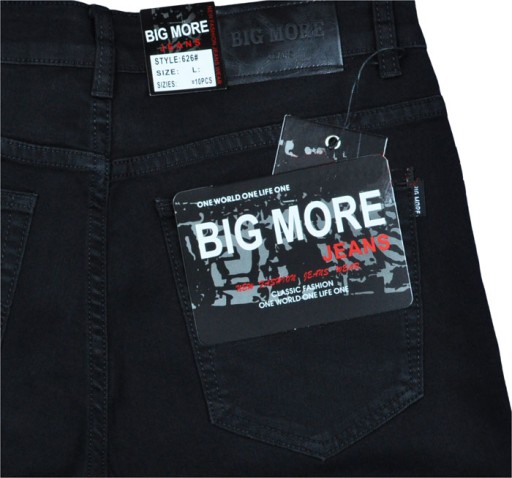 Джинсы мужские Big More 610 черные L32 на талии 110 см 43/32 К