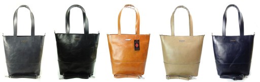 DUŻA WŁOSKA TORBA SHOPPER BAG laBOMBA ZARKA GRANAT