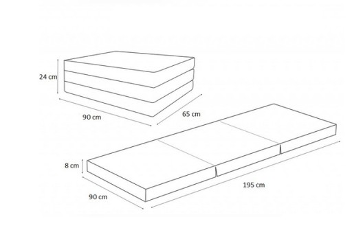 СКЛАДНОЙ МАТРАС 90/195/8 БЕСПЛАТНАЯ ПОДУШКА!!!!