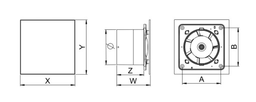 AWENTA WENTYLATOR WTI125W WŁĄCZNIK POCIĄGANY INOX