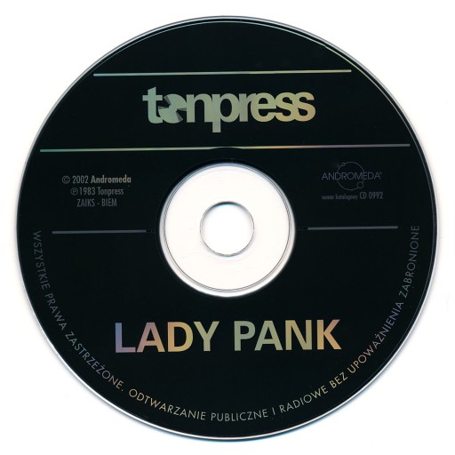 LADY PANK i GOŚCIE - LP 1 - 2 CD ALBUM 1983 / 2018