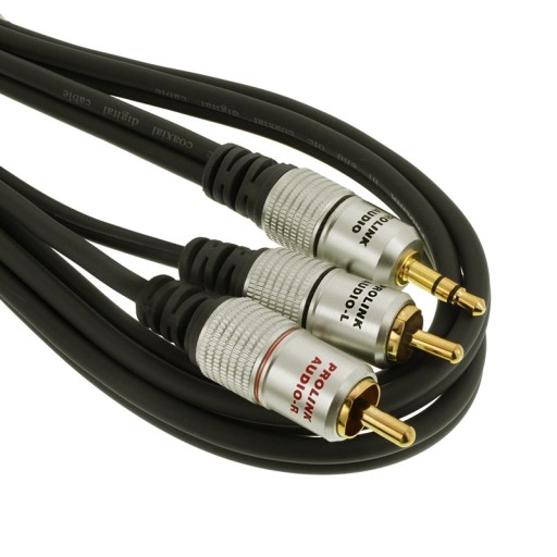 Kabel Przewód 2RCA-3,5mm 2RCA-Jack PROLINK 5m