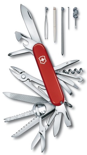 Victorinox 1.6795, Карманный нож Swiss Champ, 91 мм, 33 функции, красный