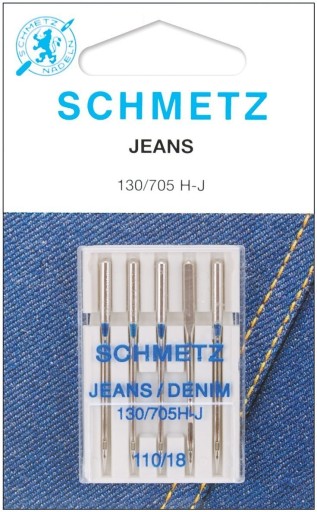 ПОЛУПЛОСКИЕ ИГЛЫ ДЛЯ МАШИНЫ SCHMETZ JEANS № 110