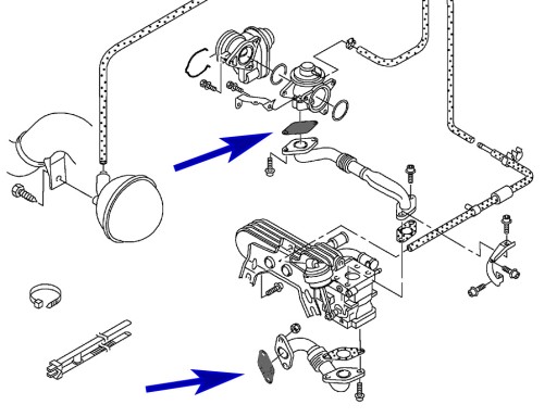 Заглушка EGR VW Audi Skoda Seat Ford 1.9 2.5 TDI