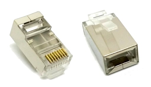 Модульная вилка RJ45 8p8c Cat5e, экранированная, 10 шт.