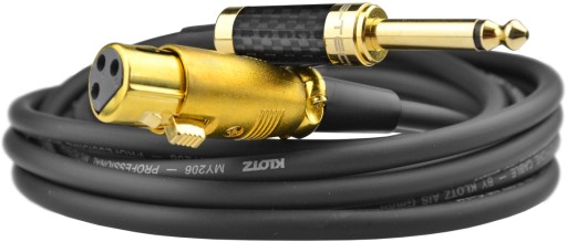 Kabel przewód 6,3 Jack mono XLR żeński Klotz 1,5m