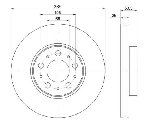 MIKODA 2425 GT ДИСКИ VOLVO S60 I 00r - передние 285мм