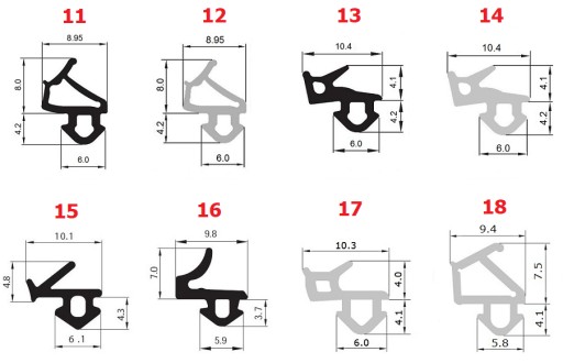 VEKA S-1126A Уплотнители оконные, СЕРЫЕ