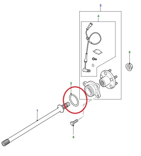OEM уплотнительное кольцо ступицы заднего колеса Discovery 2