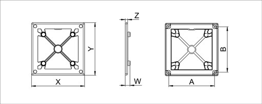 Ramka do kratki wentylacyjnej szara Awenta RW100sz System+