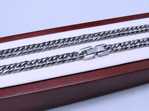СЕРЕБРЯНАЯ ЦЕПЬ НА ШЕИ СТАЛЬ 316L 5мм