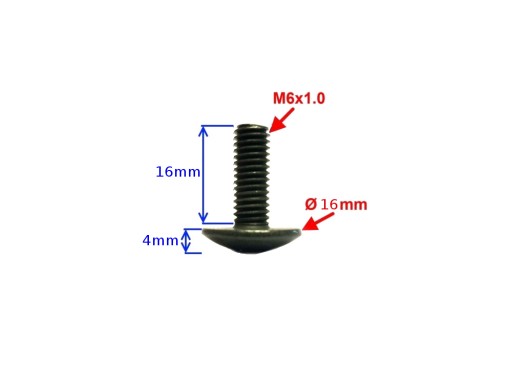 ВИНТ ВИНТЫ КРЕПЕЖНЫЕ ВИНТЫ ОБТЕКАТЕЛЬ ПЛАСТИКОВЫЙ M6x16 крестовина