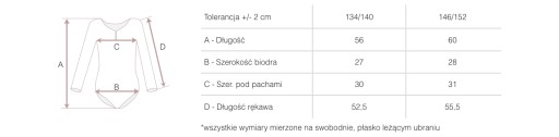 КОСТЮМ ГИМНАСТИЧЕСКИЙ БОДИ ДЛЯ БАЛЕТНОГО ТАНЦА 134/140