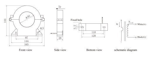 SCT080B-800A/5A 0,5% Трансформатор тока