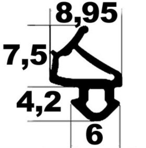 Уплотнитель окон Veka Skrzyd. Черный КВ5 (S1127)