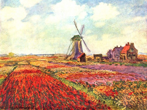 Rep C. Monet Tulipany Holandii 80x60 płótno obraz