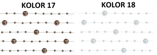 GIRLANDA PERŁOWA 5SZT 6,5 M GIRLANDY PERŁOWE 20KOL