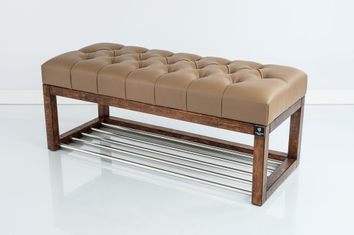 120 Producent Ławka Pikowana Cappuccino EMRA WOOD