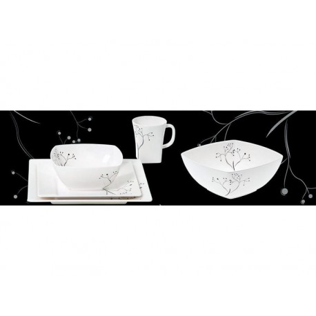 Talerz deserowy Quadrato Pearl 1szt.Gimex melamina