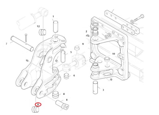 ВТУЛКА СОЕДИНИТЕЛЬНАЯ СТРЕЛЫ KOMATSU WB 60x75x55
