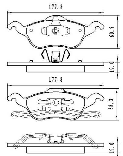 ТОРМОЗНЫЕ КОЛОДКИ ПЕРЕДНИЕ FORD FOCUS MK1 MK I 98-04