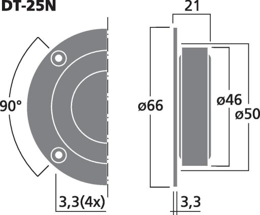 MONACOR DT-25N — неодимовый HiFi-твитер,