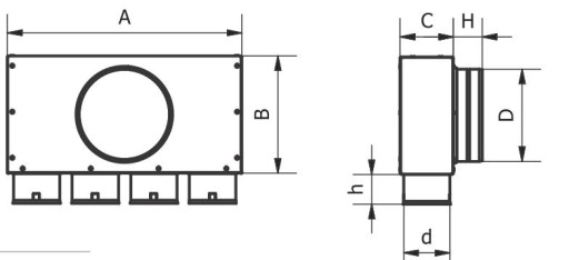 Коробка распределительная 160/4х75 GREENFLEX с рекуперацией тепла + шплинты