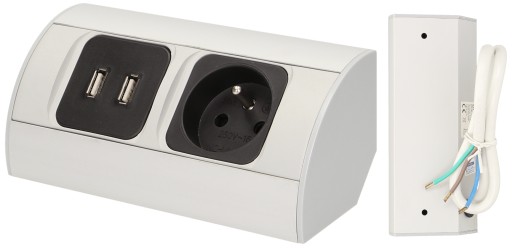 ПОДШКАФНАЯ МЕБЕЛЬНАЯ РОЗЕТКА 230В+2USB ORNO AE-1310