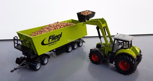 SIKU 1949 CLAAS AXION 850 ТРАКТОР С ПРИЦЕПОМ 1:50